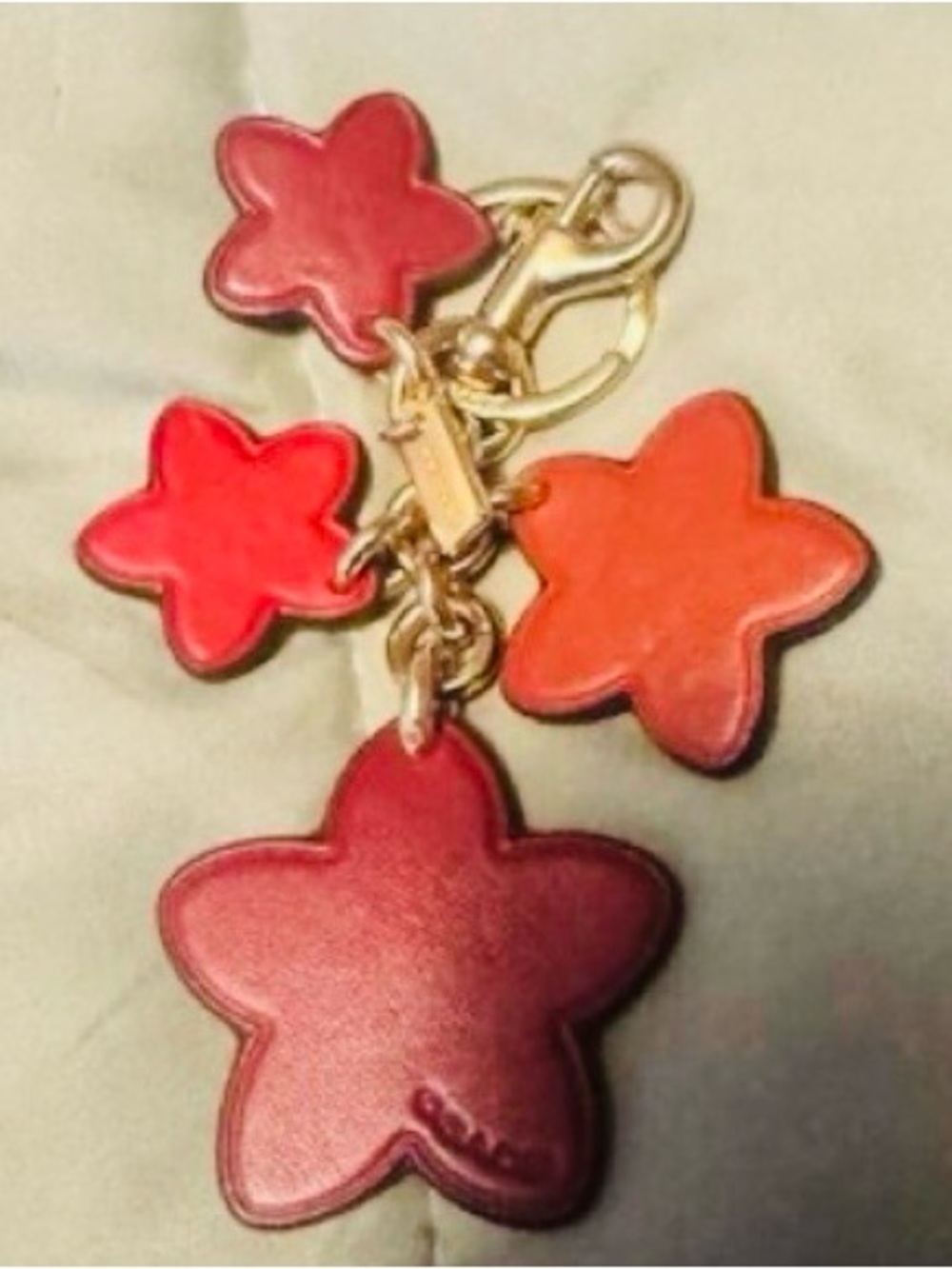 COACH Flower Motif Leather Bag
Charm Keychain Pink Brown
Orange, Fob, rare - Picture 3 of 16